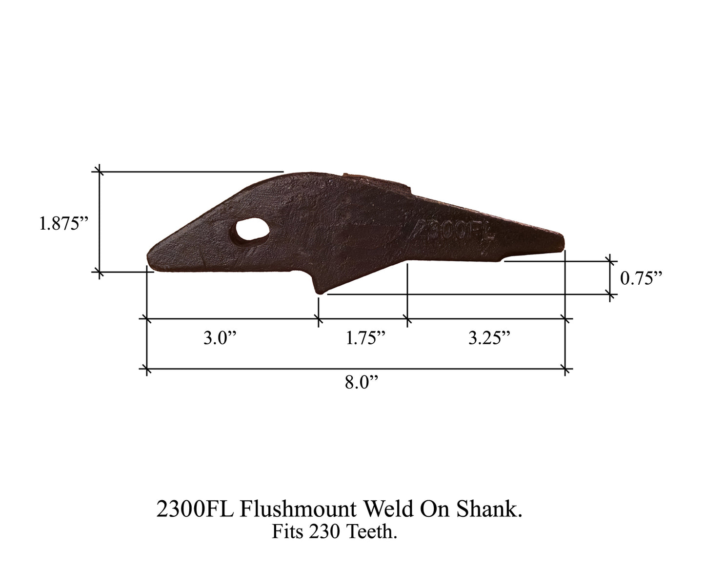 Montage encastré 2300FL, tige à souder - « Série H & L Style 230 » pour patins, Mini Ex