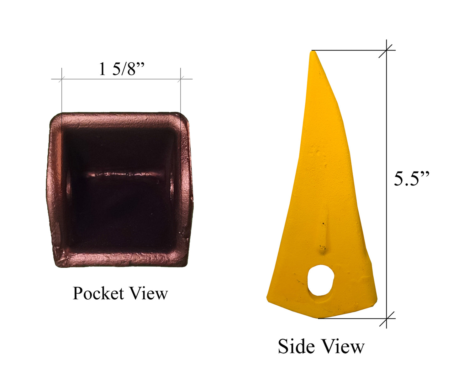 Dent robuste 230HXL – « Style H & L » pour rétrocaveuse, patin