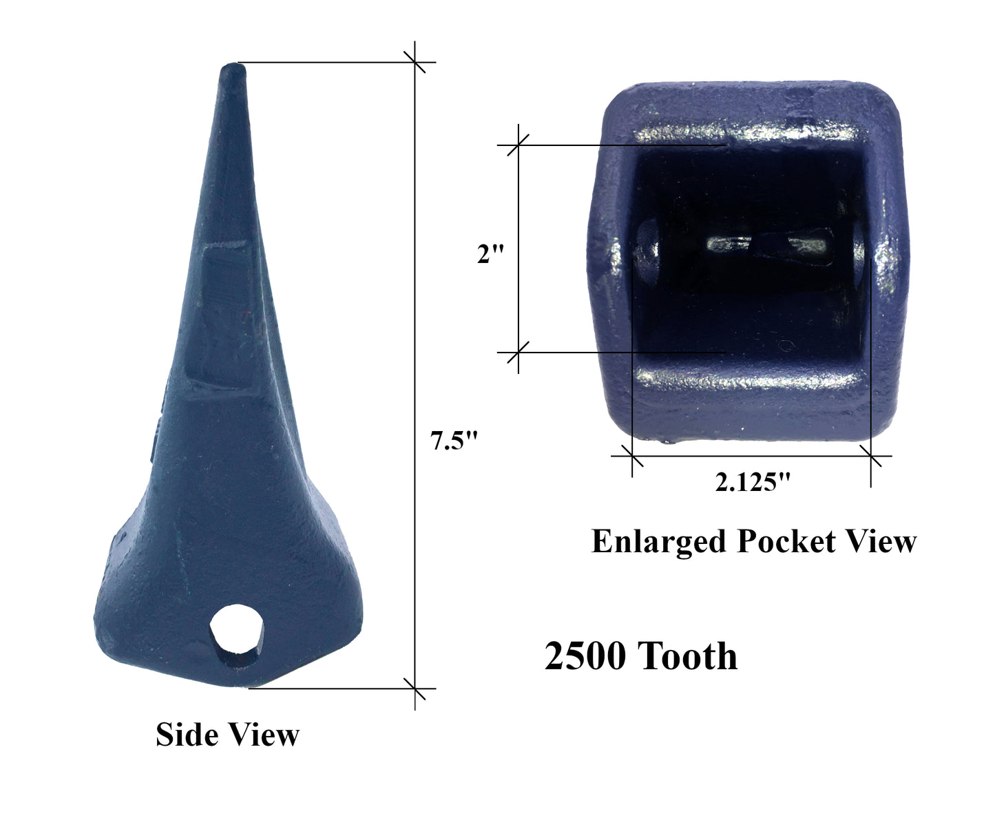 Dent de saleté 2500 - Dent de godet de style H&L '2500, 250, 25'
