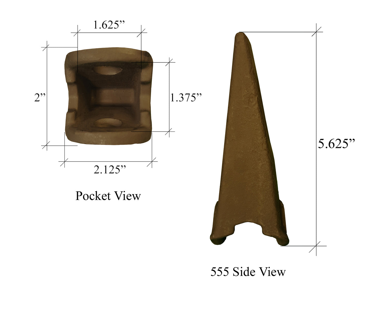 555, 366330 - Ford, New Holland Style Standard Dirt Bucket Tooth