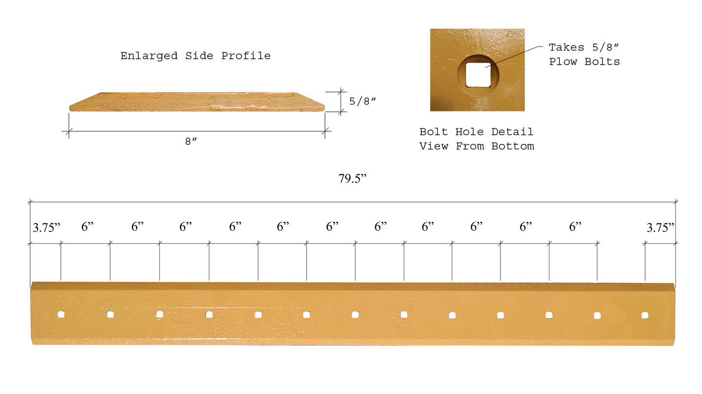 6661455 Cutting Edge - 5/8" x 8" x 79.5"