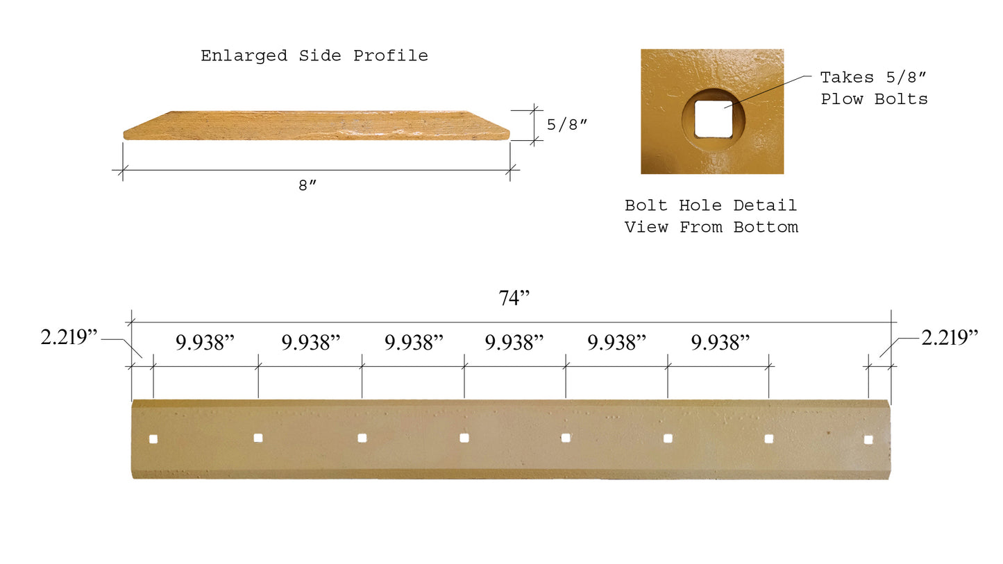 6718007 Cutting Edge - 5/8" x 8" x 74"