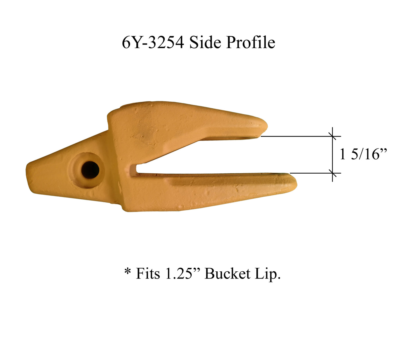 119-3253 (6Y-3254) Weld-on Shank for 1.25" Lip - 'Cat Style' J250 Series