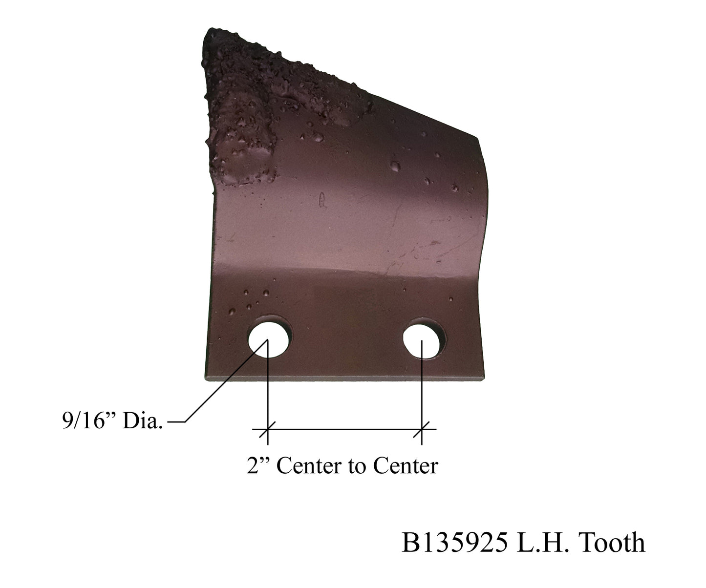 Dents de tranchée en coupe en carbure, 135924 et 135925, pour chaînes à pas de 2"