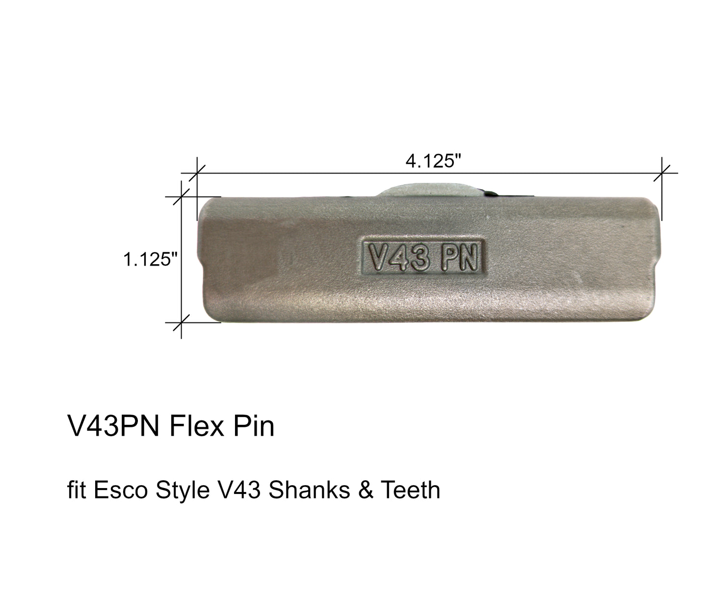 V43PN Flex Pin - 'fits Esco Style Super V43' for Excavator Buckets