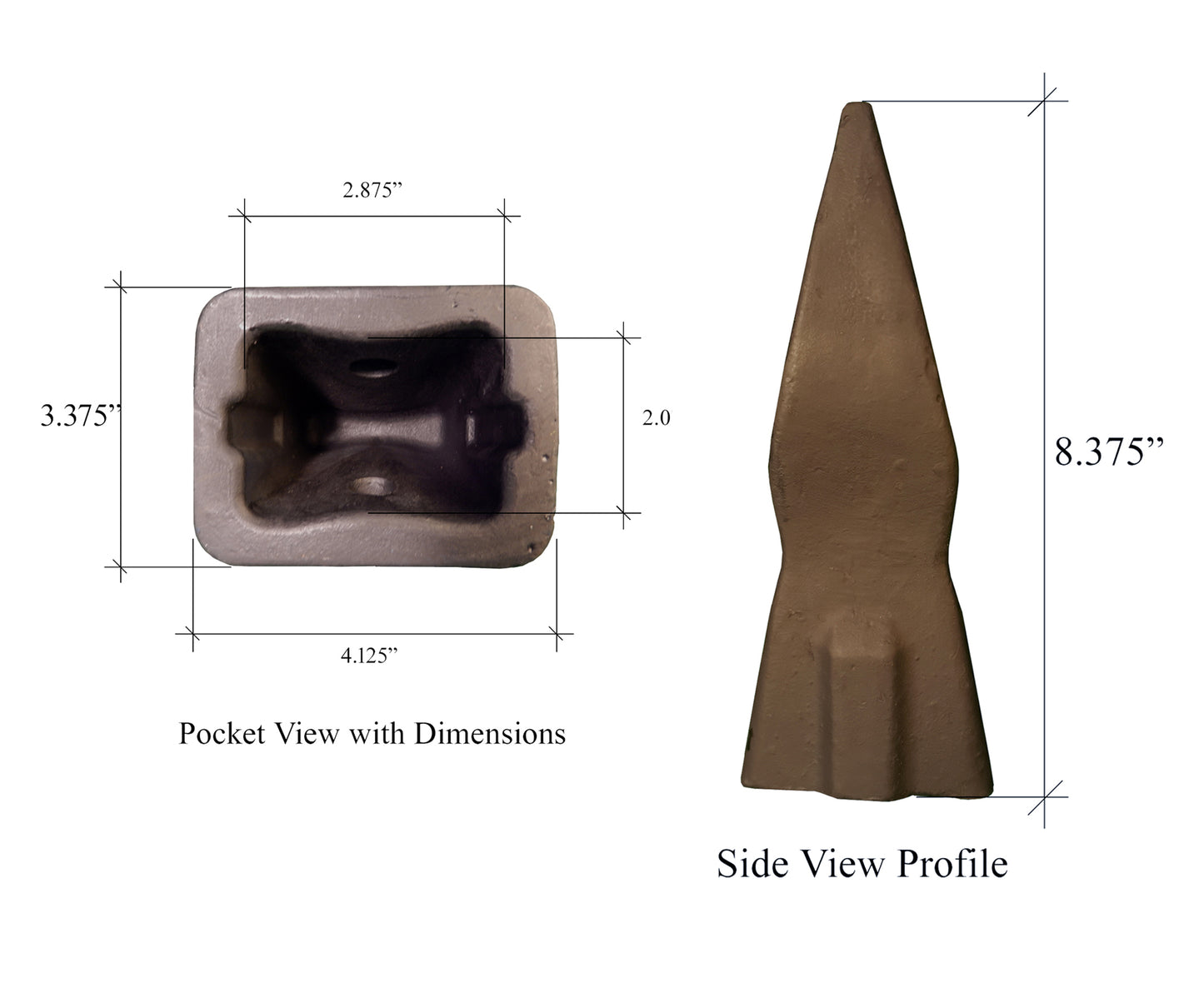 Dent d'abrasion X290AP - « Style Hensley » pour godets d'excavatrice