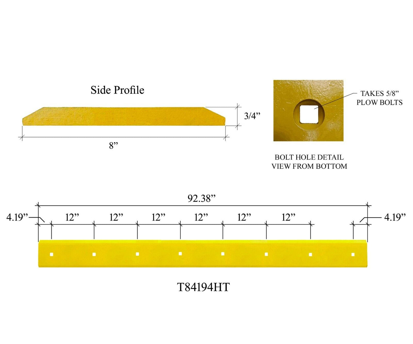 T84194 Cutting Edge - 3/4" x 8" x 92.38"
