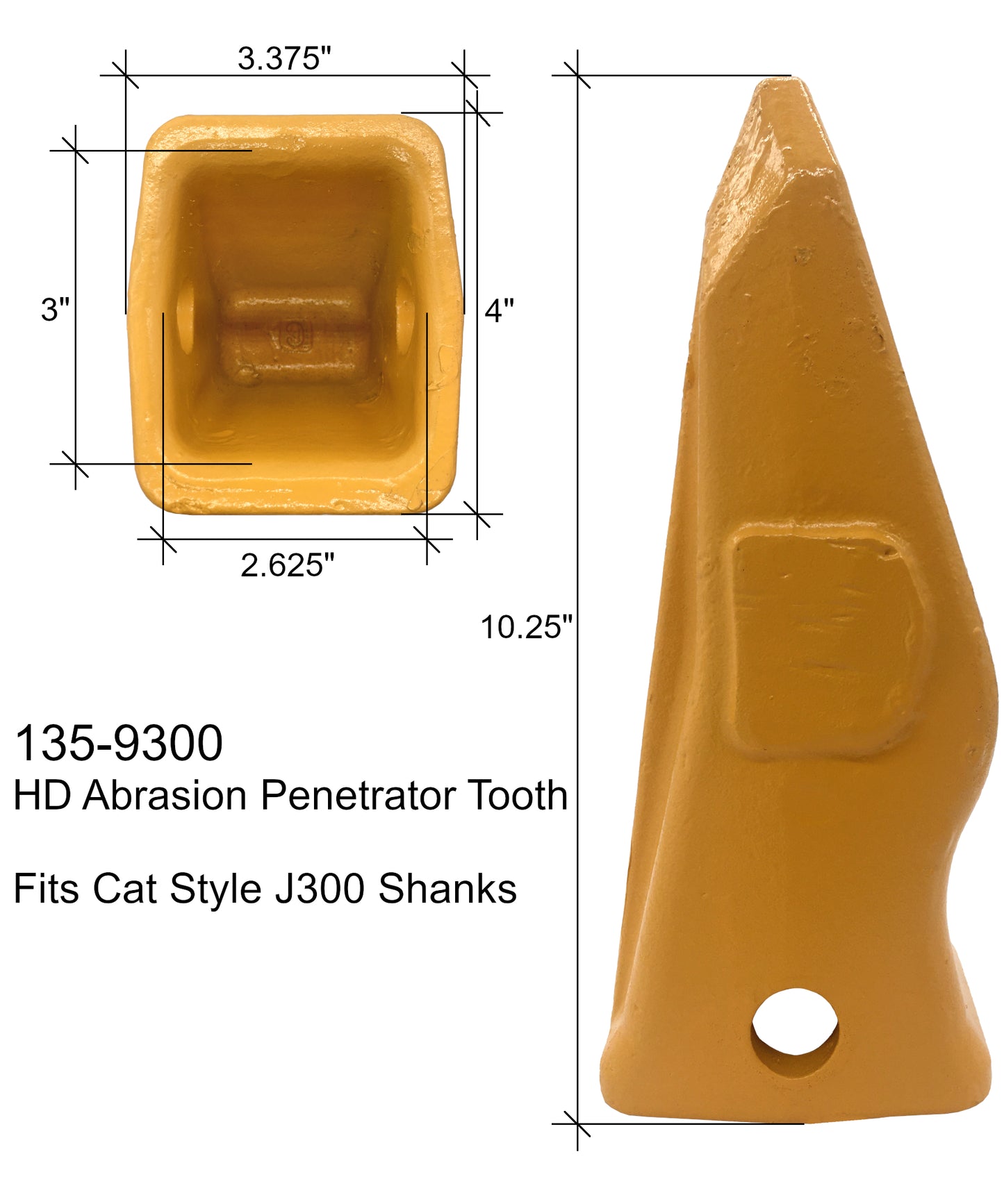 135-9300 Dent de pénétration par abrasion HD - Série J300 « Cat Style »
