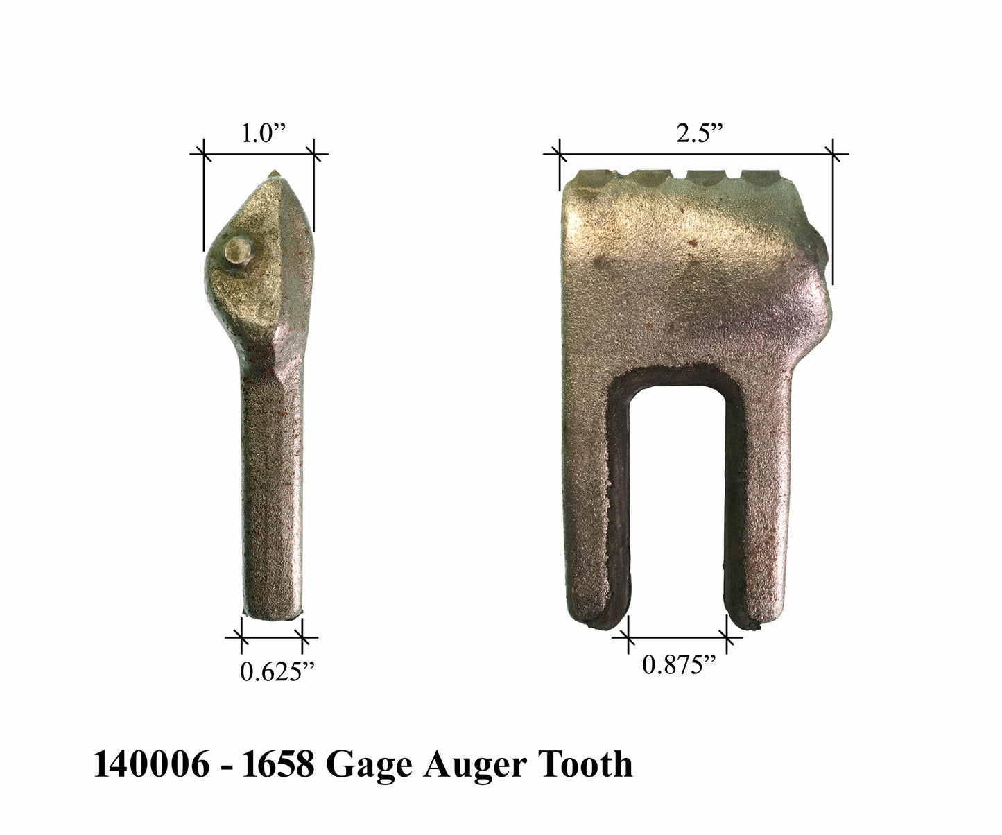Pengo 1658 Fast Lock MD Utility Auger Gage Tooth, Carbide Insert - 140006