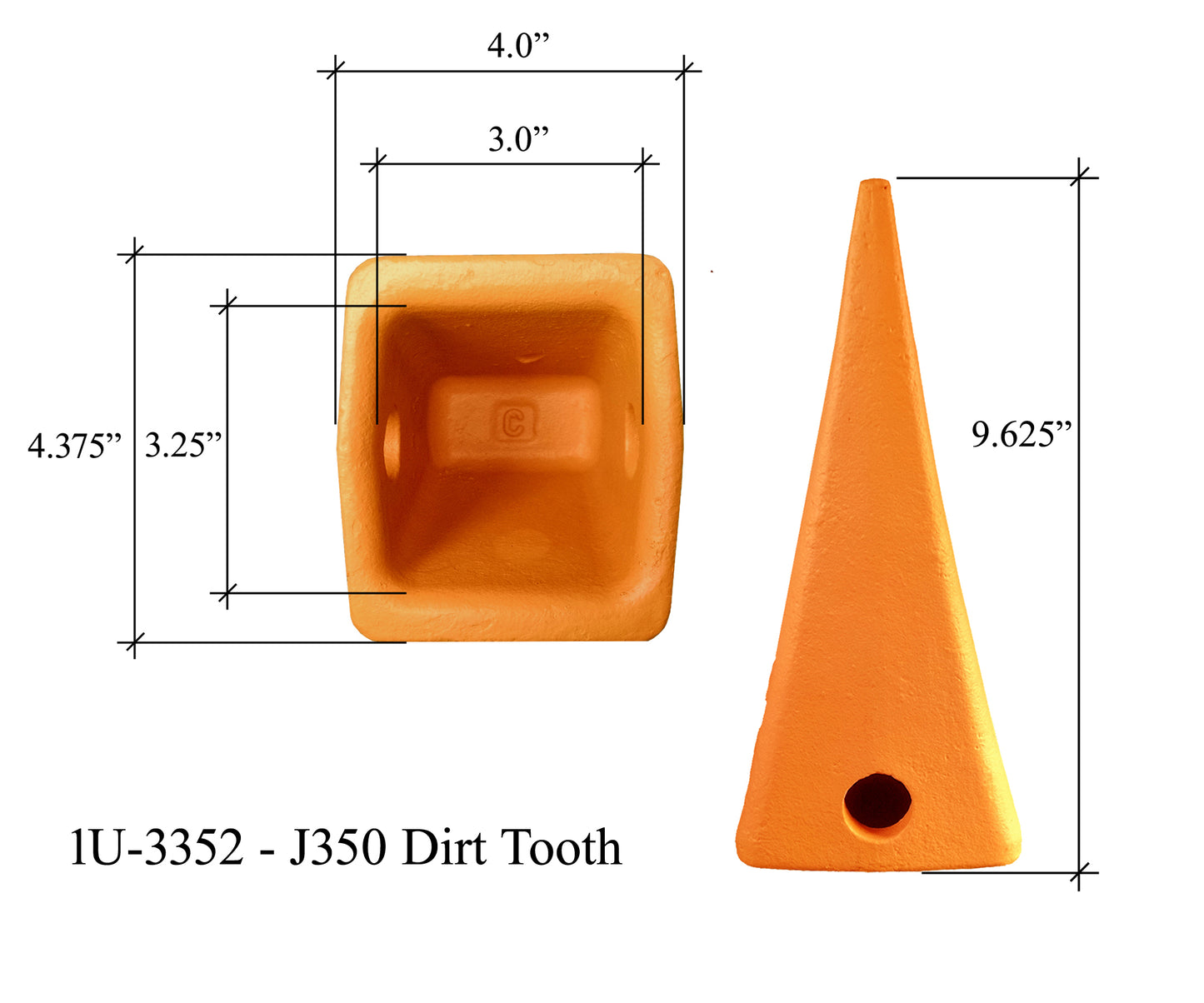 1U-3352 Standard Dirt Tooth - 'Cat Style' J350 Series