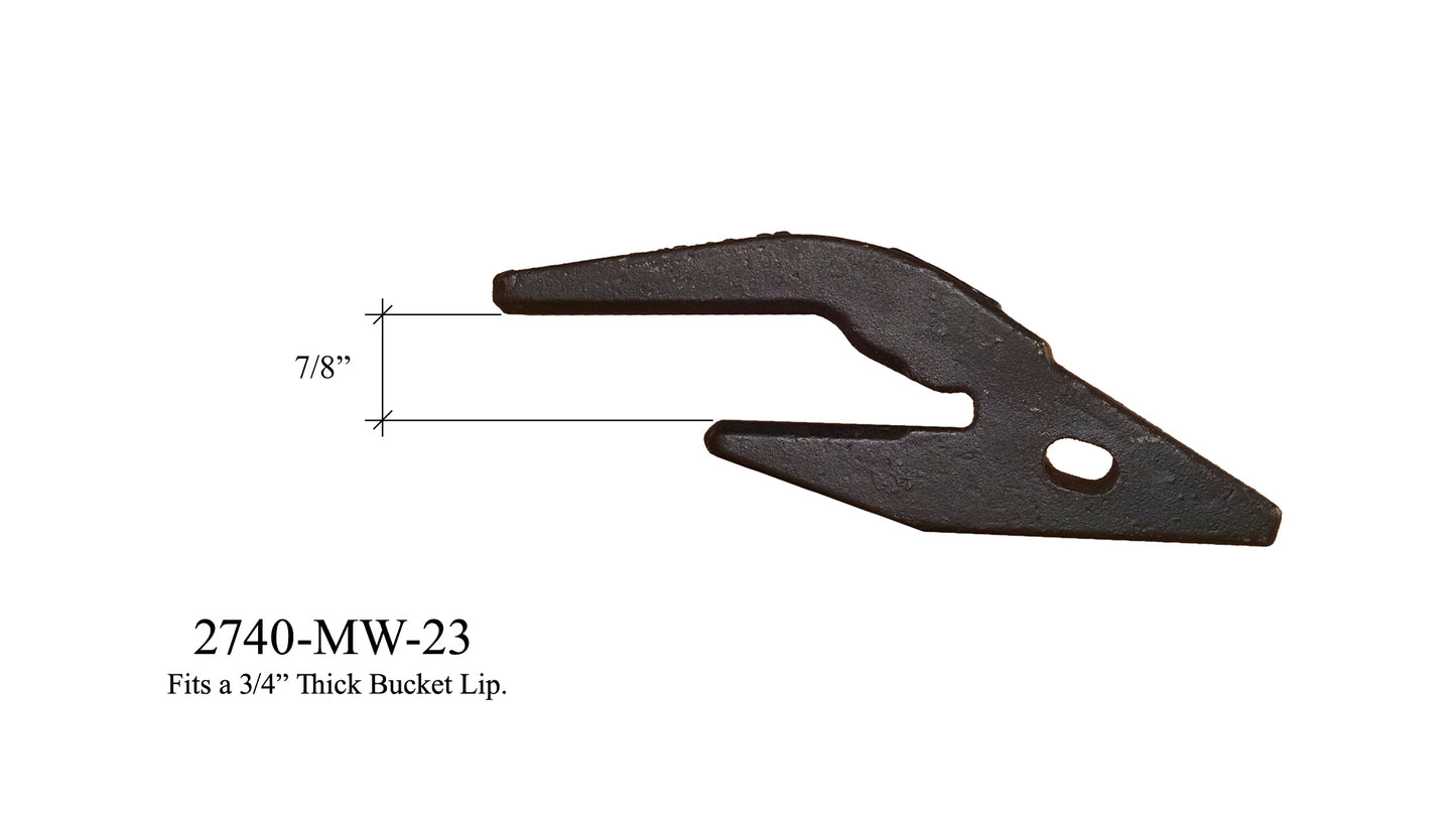 2740-MW-23 Vástago soldado - 'Serie H &amp; L Estilo 230' para cucharones patines y Mini Ex