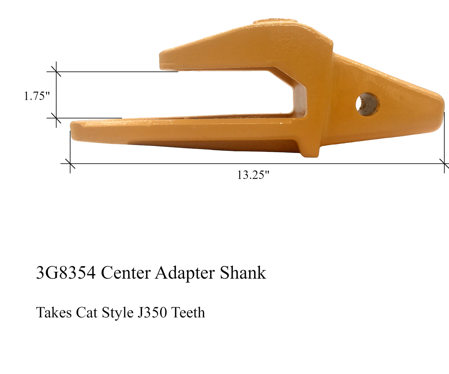 3G-8354 Adaptador soldado para labio de 1,5" - Serie J350 'estilo gato'