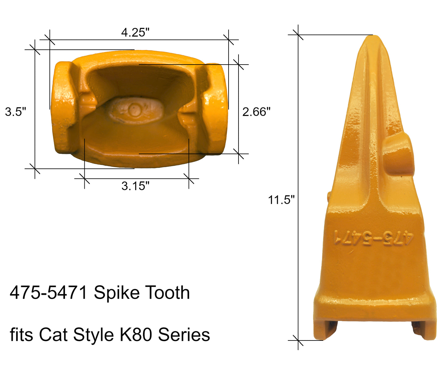 475-5471, 220-9087 Spike Tooth - 'Cat Style' K80