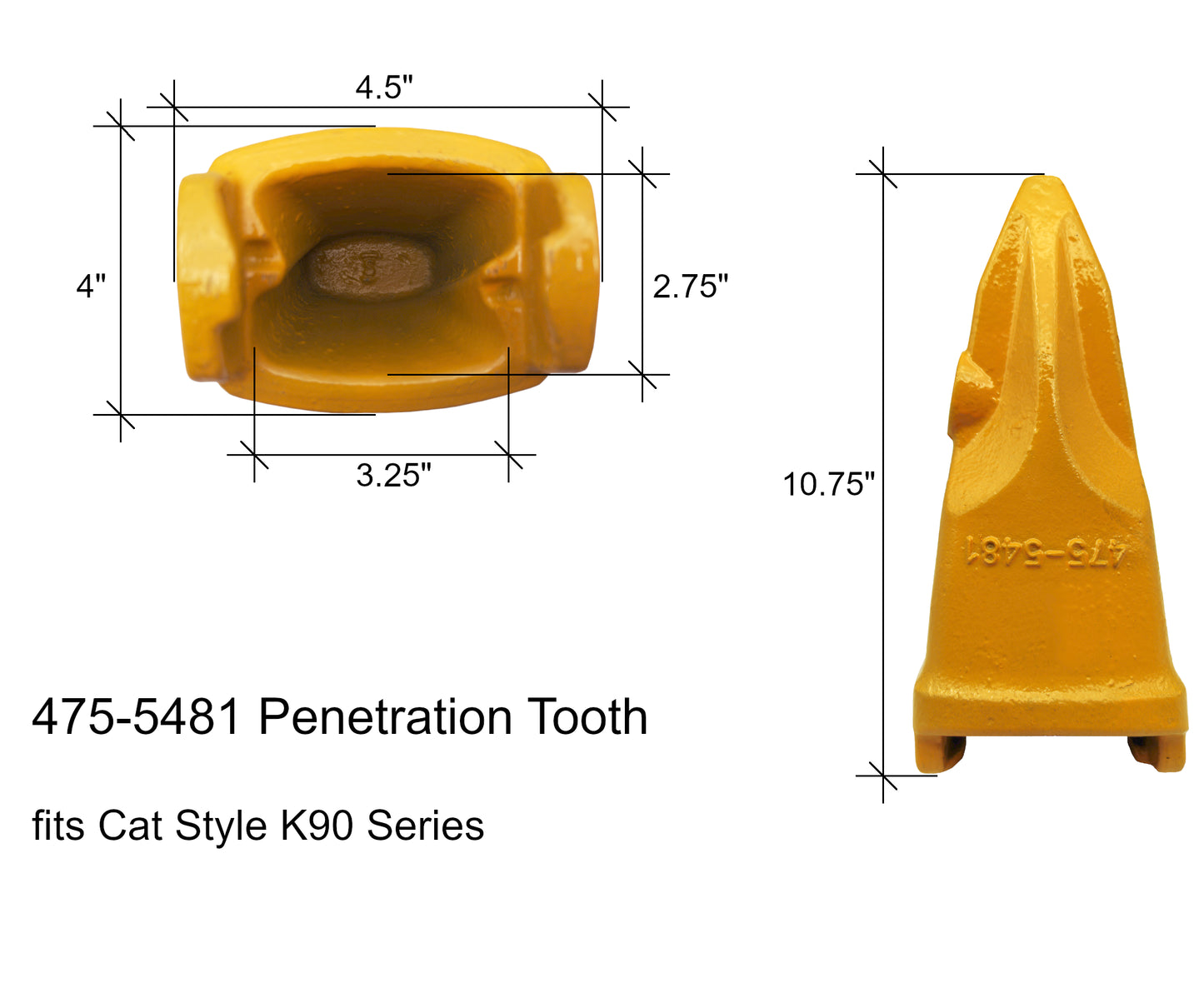 475-5481, 220-9092 Penetration Tooth - 'Cat Style' K90