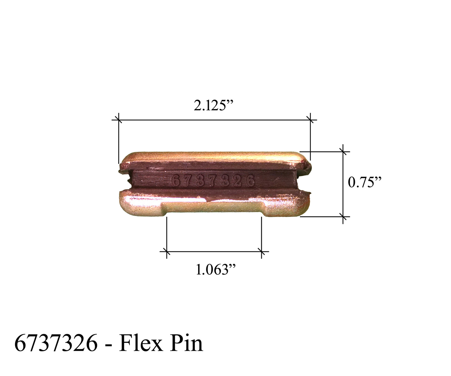 6737326 Pasador flexible - 'Estilo Bobcat' para minicargadoras, Mini Ex