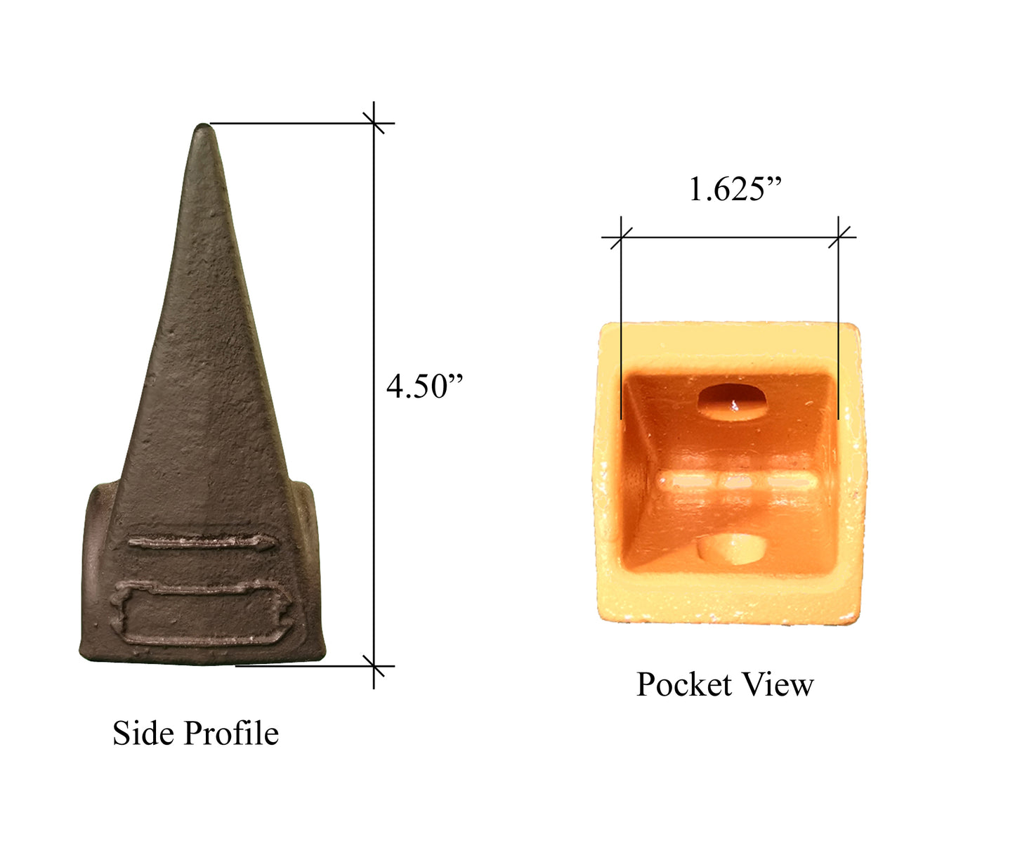 7107319 Dirt Tooth - 'Bobcat Style' pour chargeuses compactes, Mini Ex