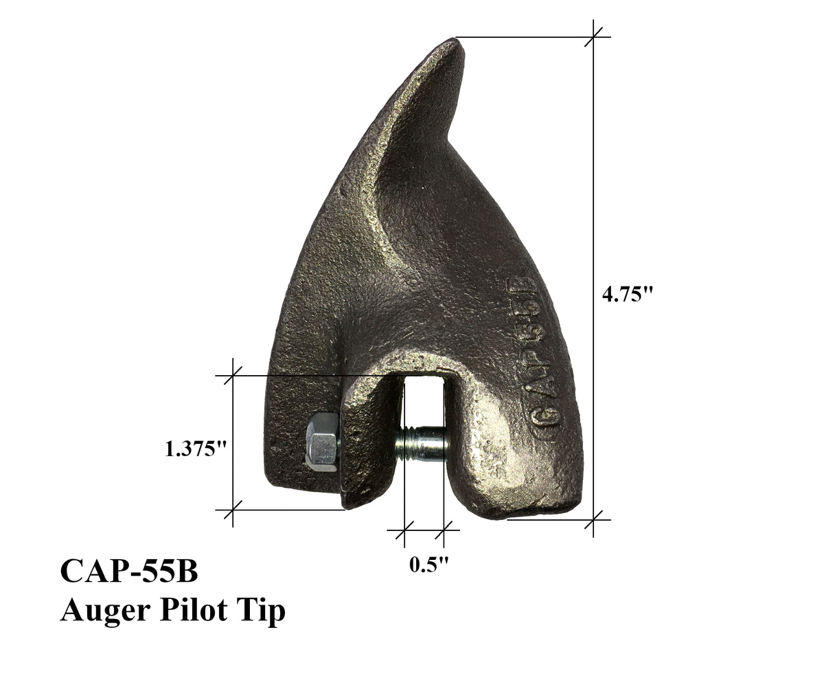 Auger Cap Penetrating Auger Pilot Tip With bolt & Nut - CAP 55B – Digger.Supply