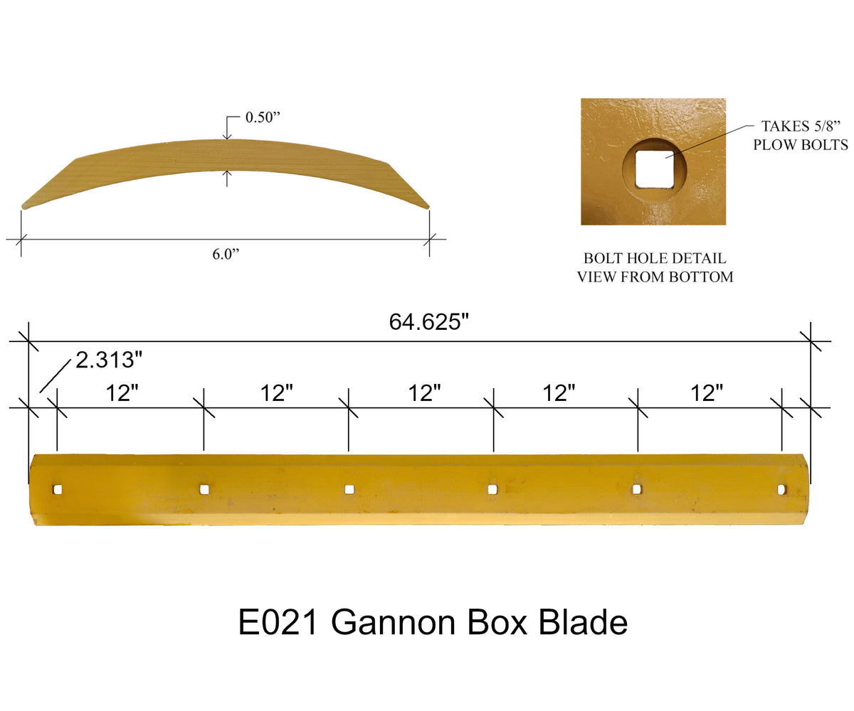 Large Scraper Box Blade E021 - Scraper Box Blade with Hardware, fits Many Gannon Spreader/Scra ...