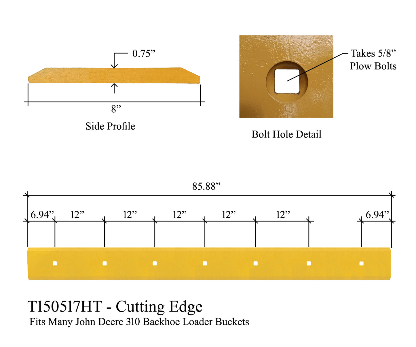 T150517 Cutting Edge - 3/4" x 8" x 85.88"
